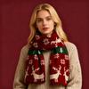 Christmas Elk Scarf Women'S Autumn Winter Polyester Fiber Scarf Christmas Gift Warm Sun Protection Neck Protector Shawl