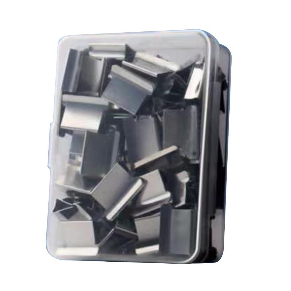 50Pcs Metal Refill Clips Slim Profile Paper Fasteners Push Clip Refills Receipt Sorting