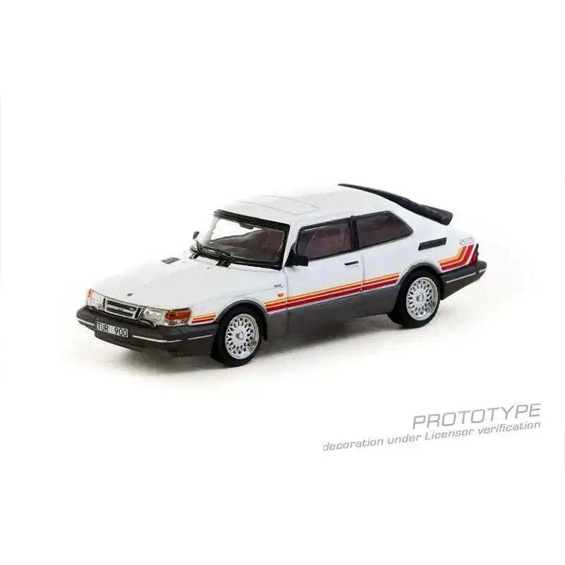 TW En stock 1:64 Saab 900 Turbo Blanche Modèle de Voiture Moulé sous Pression Collection Jouets Tarmac Works