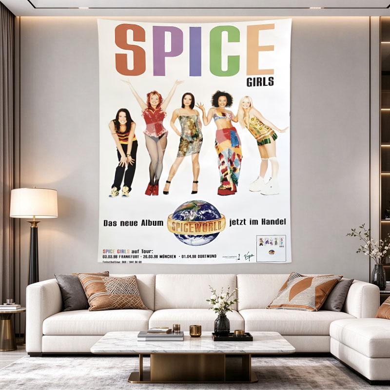 Spice Girls Spiceworld 1998 German Tour Promotional Album Poster