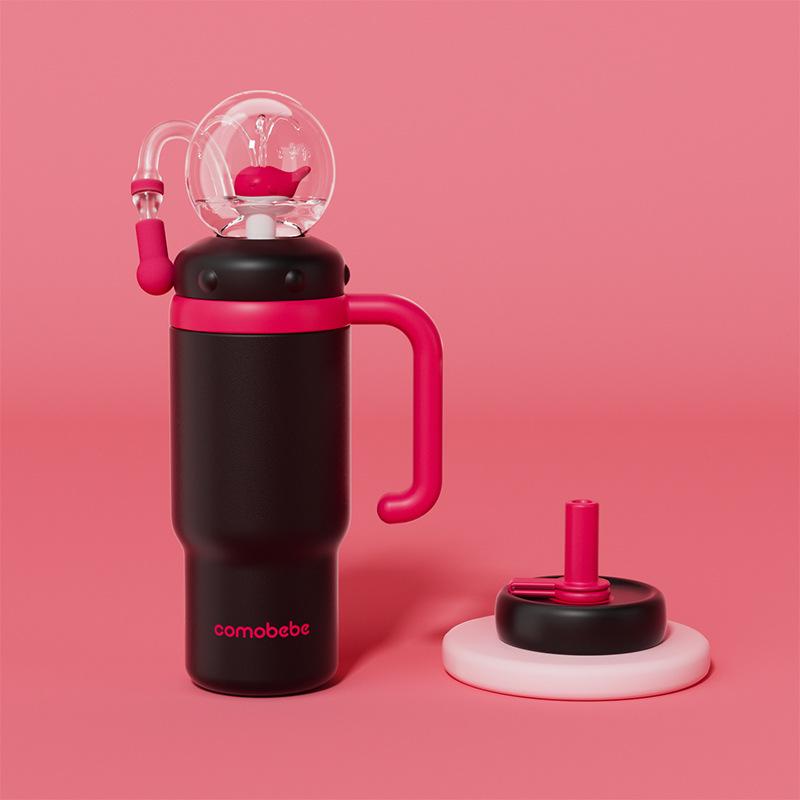 Whale Thermos Straw Cup for Kids - Fun and Easy Drinking for Home and Kindergarten