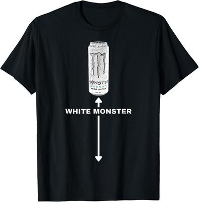 Biały Potwór Śmieszny Żart Człowiek Przyjaciele Unisex Koszulka