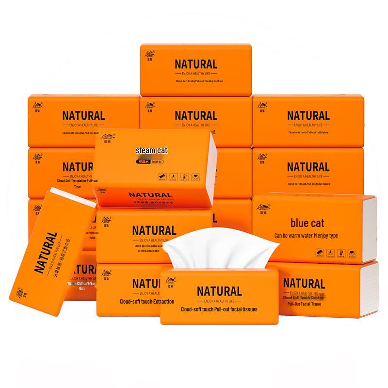 Large Pack Household Facial Tissue & Napkin Set: 10 Packs of Large Hand Towels and Toilet Paper; 270-Sheet Value Pack.