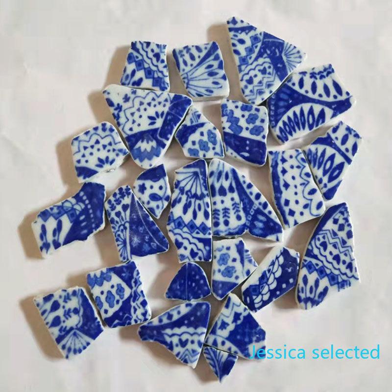 100g Oval Ceramic Mosaic Tiles Multi Color Mosaic Piece DIY Mosaic Making Stones for Craft Hobby Arts Home Wall Decoration arte