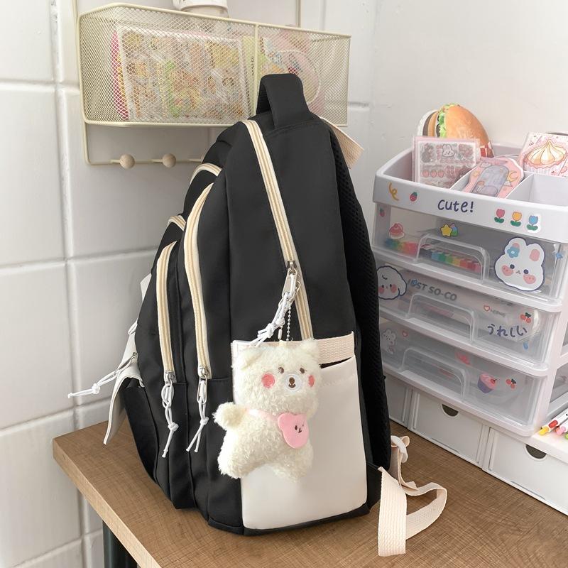 School bag female Korean version backpack high school student junior highschool student versatile backpack primary school student contrasting backpack