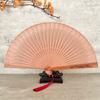 Heshantang Gift Ancient Style Hollow Craft Full Wooden Folding Fan