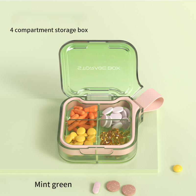Portable Medicine Box Drug Compartmentalization Box Seven-Day Portable Medicine Box Three-Meal a Day Mini Pill Medicine Box
