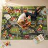 Kinder-Spielmatte Stadtstraße 200x150 cm Rutschfeste Lernmatte zum Krabbeln und Spielen mit Autos