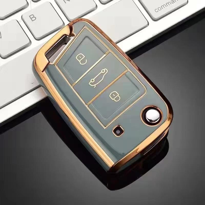 TPU Phnom Penh Car Key Cover Case Shell For Volkswagen VW Golf 7 Mk7 Seat Ibiza Leon FR 2 Altea Aztec For Skoda Octavia