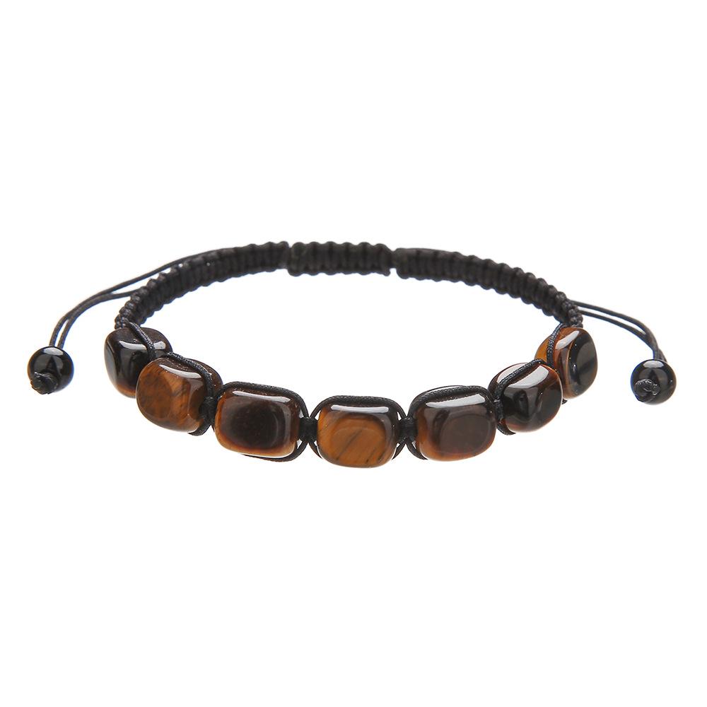 Zhouhang Natural Crystal Aventurine Amethyst Woven Bracelet Jewelry