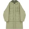 FW24 Wide Collar Solid Color Zipper Long Sleeve Drop Shoulder Cotton Jacket Men Jackets Khaki WD-JK3-24-088-M-KK