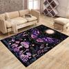 Purple Butterfly Moonlit Mushrooms Print Rug Carpets for Bedroom Living Room Sofa Mat Creative Door Mat Cloakroom Home Decor