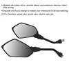 Pair of Motorcycle Modification   Rearview Wing Mirror Motorbike Accessory Black