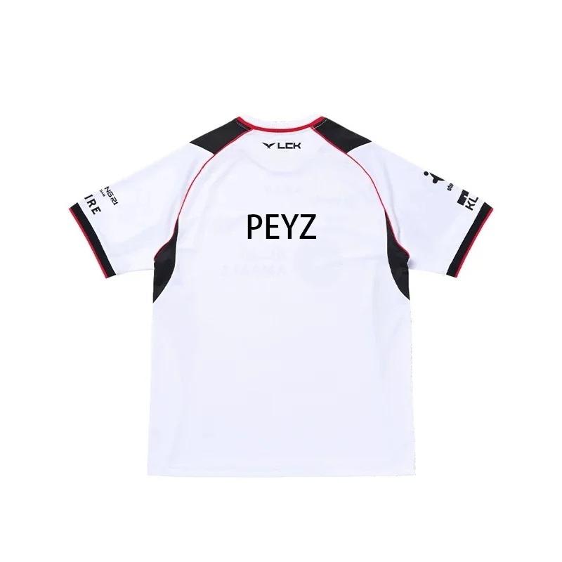 LCK Zone T1 Team Saison 2026 E-Sport Team Uniform Bedrucktes T-Shirt Kurzarm Sport T-Shirt Retro Fans Schnelltrocknend Freizeit T-Shirt