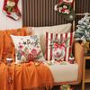 New Christmas Pillow Red Stripe Print Combination Set Pillow Case Indoor Atmosphere Decoration Sofa Cushion