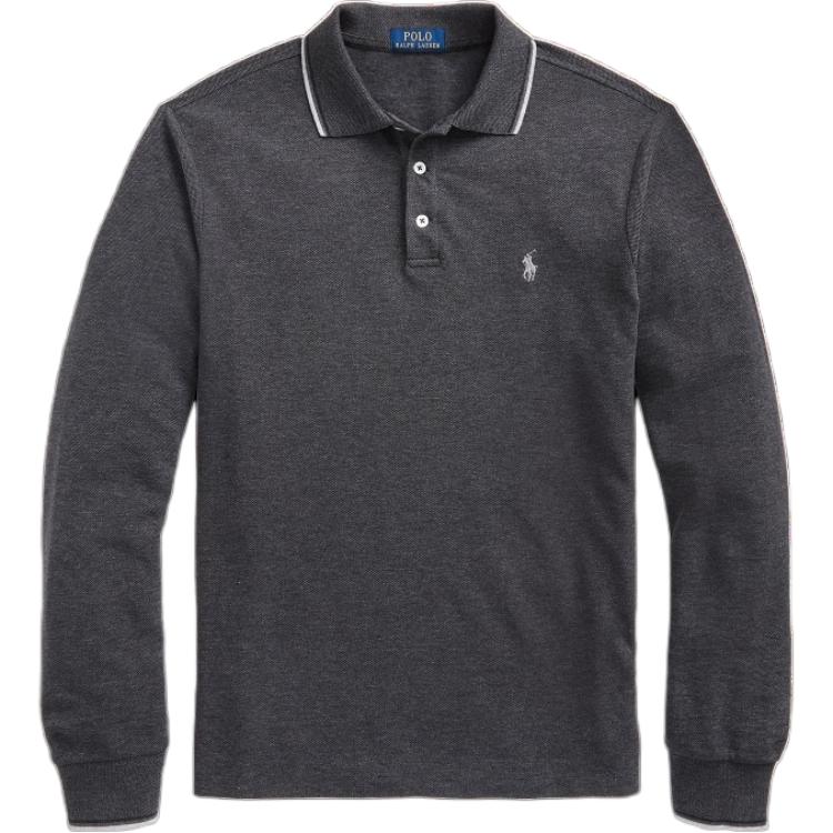 Polo Ralph Lauren SS24 Slim Fit Long Sleeve Polo Shirt Men tops Black MNPOKNI16821621-001
