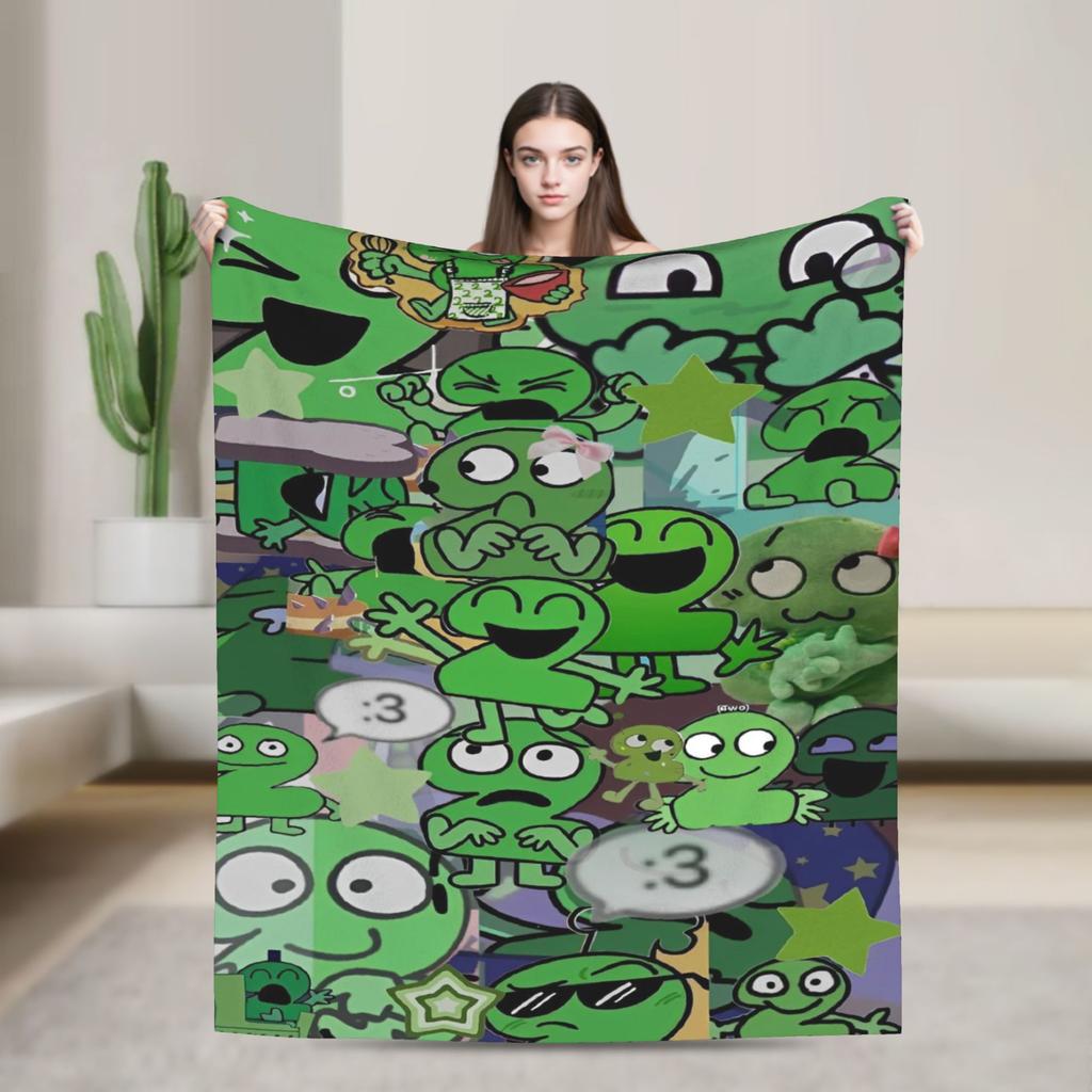 Cartoon Blanket Fleece Bfdi Lightweight Thin Throw Blanket for Bedding Couch Bedspread