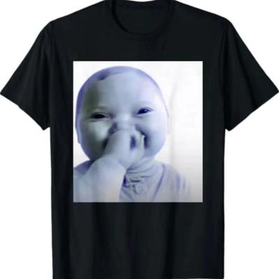 Ai Baby Meme Funny Laughing Brainrot T Shirt Vintage Washed Comfortable Slightly Fashion Unisex Streetwear Casual