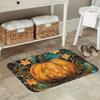 Halloween-Kürbis-Druck-Fußmatte - Rutschfeste Polyester-Teppich für Badezimmer, Schlafzimmer und Eingangsbereich - Maschinenwaschbar, Leichtgewicht R