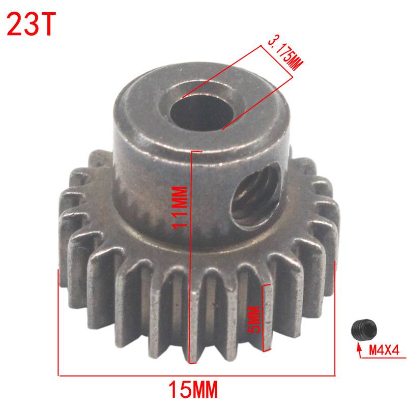 

Metal 64t 17t Spur Differential Gear Motor Pinion Cogs Set For Hsp 10 Rc Cars 23T