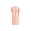 Adidas Neo C Plus Dress Solid Color Letter Print Sports Casual Breathable Round Neck Short Sleeve Dress Women Dresses Pink EI4702