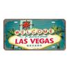 High Definition Metal Tin Sign Las Vegas Casino Vintage License Plate Style Wall Art Decor for Home Bar Garage