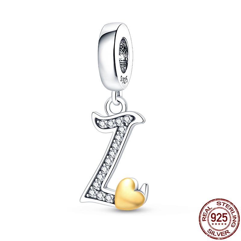 Novinka v kolekci Qikaola Originální náramky 26 písmen A-Z Měděné přívěsky Korálky Pro DIY Výrobu narozeninových šperků Dárky