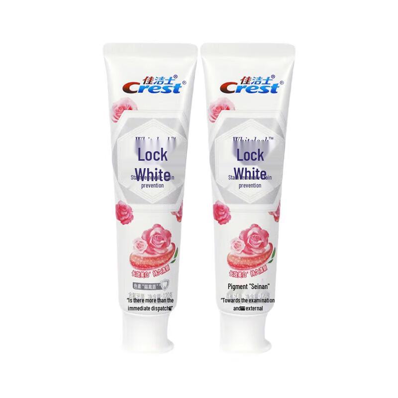 Crest Dual-Color Whitening Toothpaste - Rich Rose Scent