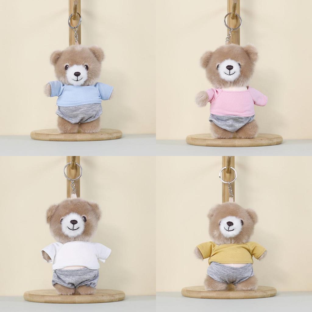 Plush Bear Keychain Cute Cartoon Stuffed Toy For Kids And Adults