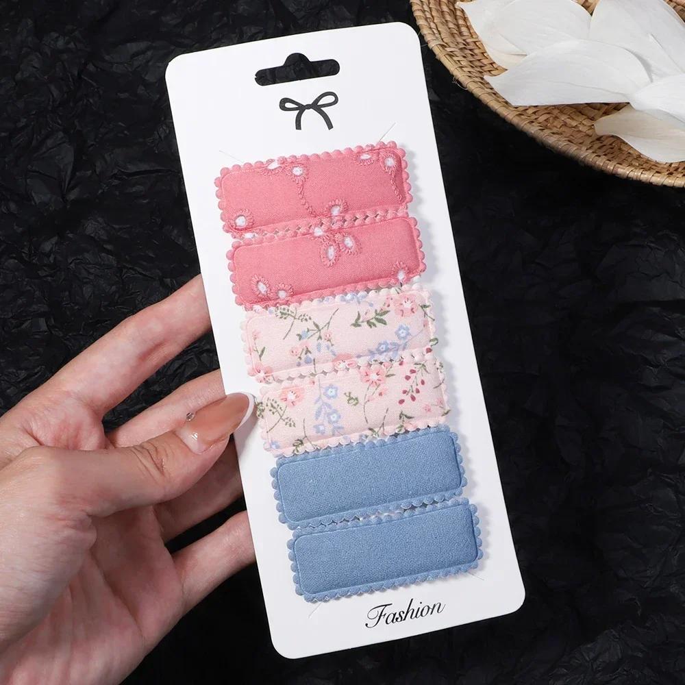 

6 шт./компл. заколки для волос с блестками для девочек, заколки для волос, мультяшные прозрачные струящиеся детские челки, заколки для волос, женские аксессуары для головных уборов