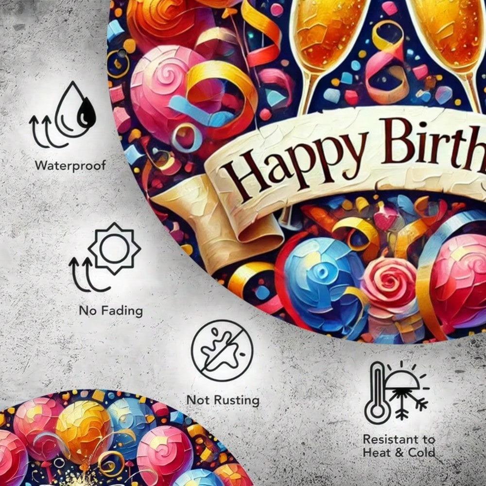 LED Marquee Birthday Sign 16 Color Remote Wall Decor Light Up Home Bedroom Living Room