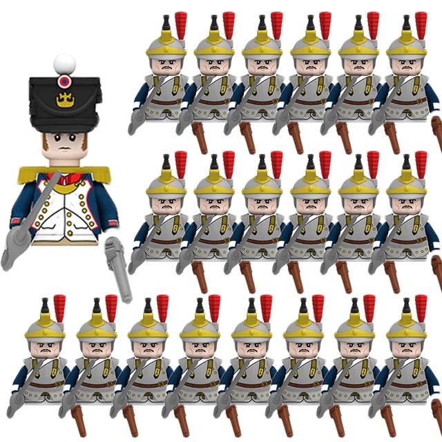 Kids Building Blocks Toy Napoleonic Wars Military WW2 Mini Dolls Soldier Duke Medieval Knights Officer Model Toy wholesale store