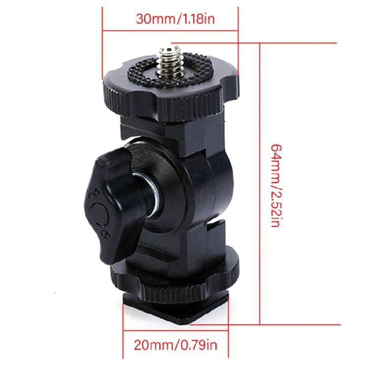 Aluminum Hot Shoe Adapter DSLR Camcorder 1/4inch Screw Hot Shoe Adapter Camera Flash Mount Video Light Accessories