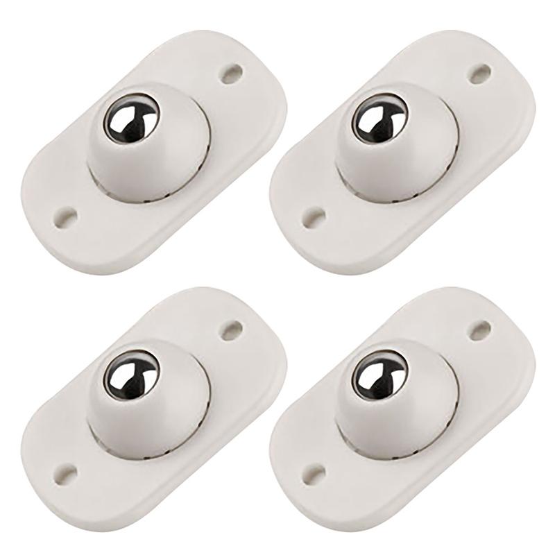 

4pcs Rotating Storage Box Caster Universal Wheel Trash Can Bottom Wheel Pulley Self-Adhesive Furniture Rollers