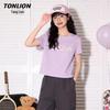 TonLion Women's Casual Cotton Letter Print Short-Sleeve T-Shirt