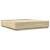 LED Bed Frame in Sonoma Oak 200x200 cm Particleboard
