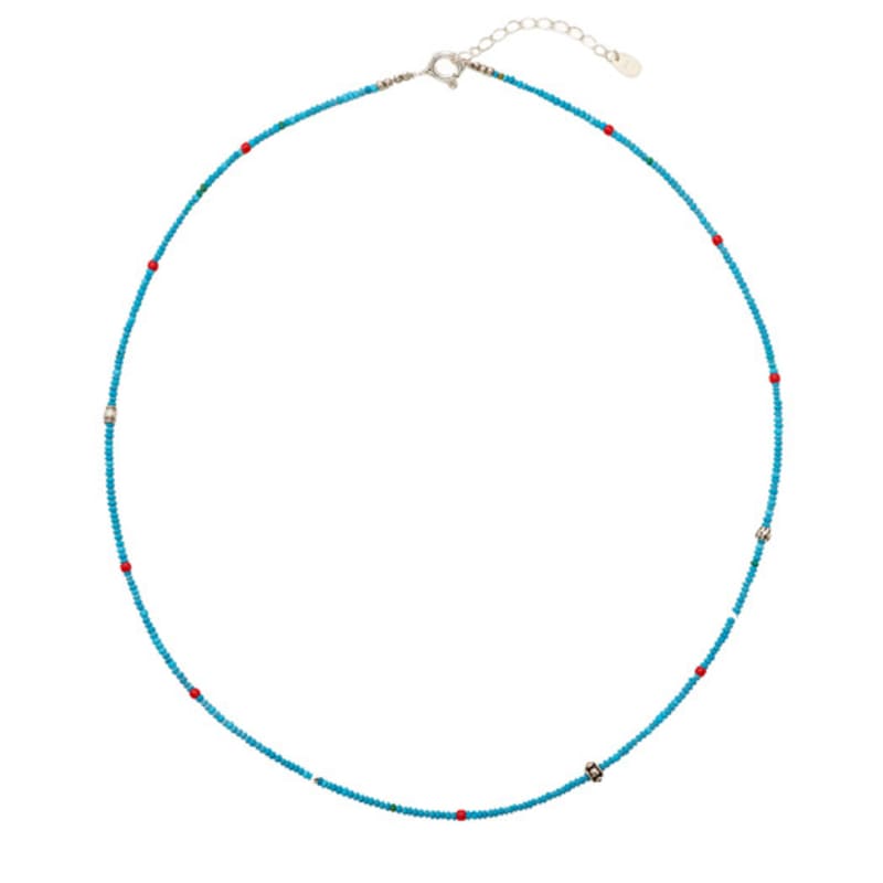 FINDELISE Turquoise Red Point Necklace