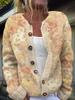 2026 foreign trade new 3D digital printing cardigan knitted jacket women's clothing early spring and autumn factory wholesale