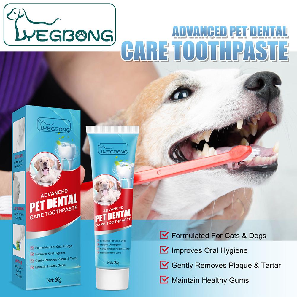 60g Cat Edible Toothpaste Remove Tartar Puppy Kitten Dog Cat Toothpaste Teeth Cleaning Dog Cat Edible Toothpaste Pet Accessories