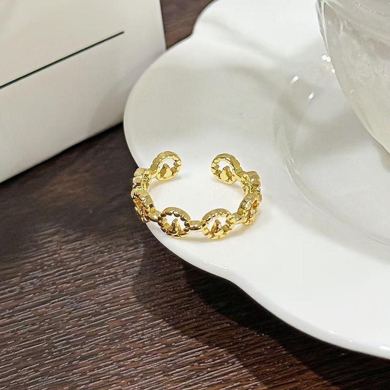 

Vintage Court Style Medieval Vintage Open Ring Old Money Wind Full Diamond Super Fairy Ring Girl Adjustable opening