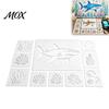 Ocean Theme Art Supplies for Adults Stencil Set, Sea Animal Wall Stencil, Plastic Octopus Mural Easy Alignment Crafting Sheets Stencils Painting Large
