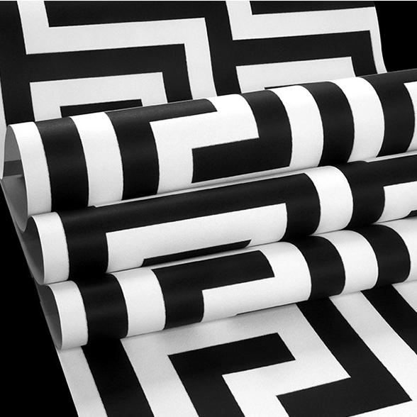 

Современные геометрические обои с решеткой в греческом ключе el Обои для фона для кабинета ПВХ Водонепроницаемые обои для ванной комнаты Наклейки на стену 3mx0.53m