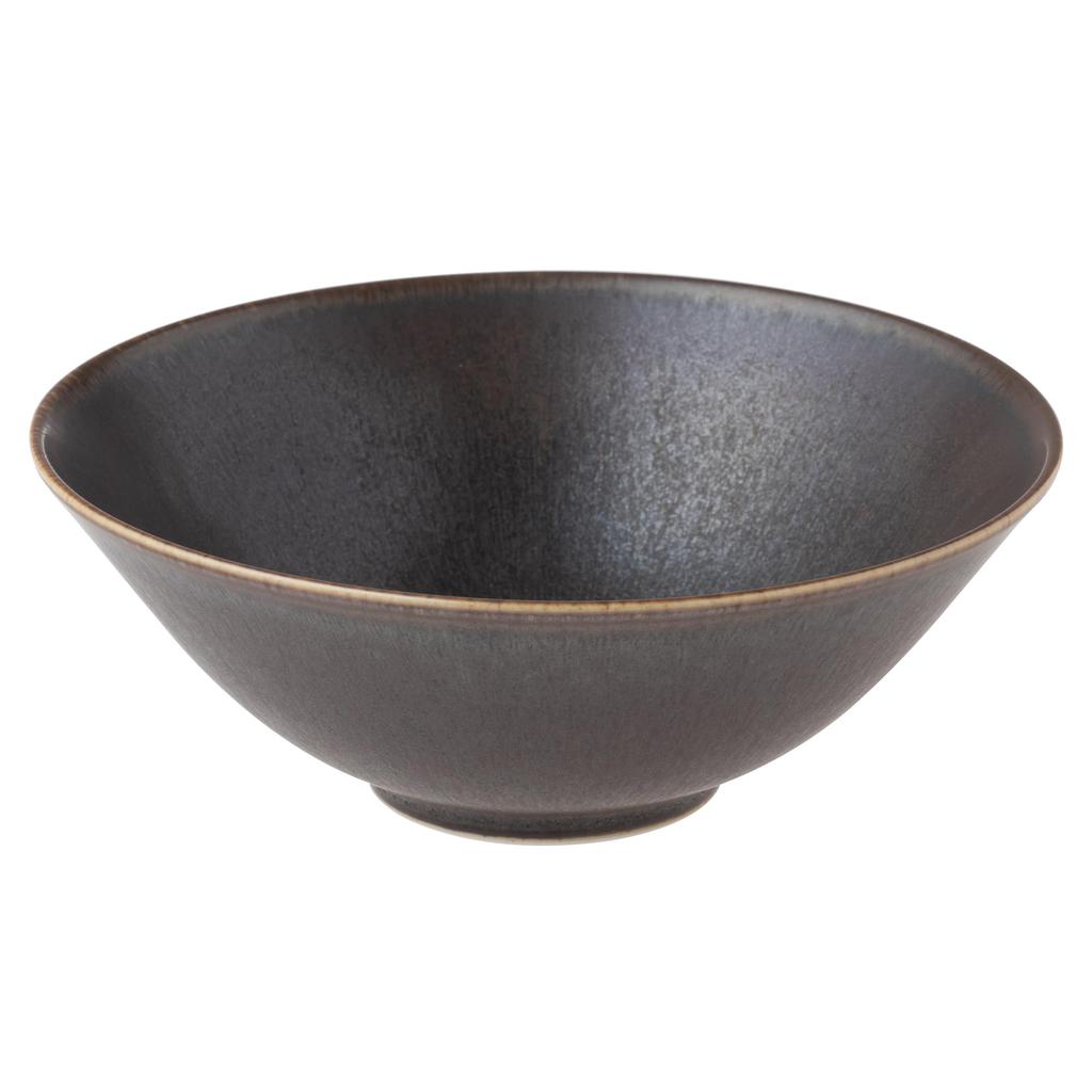 TOKI1919 Karesansui Black Traditional Japanese Bowl for Simmered Mino 16 X 6 Deep Suitable for Japanese and Microwave and Dishwasher Made In Product
