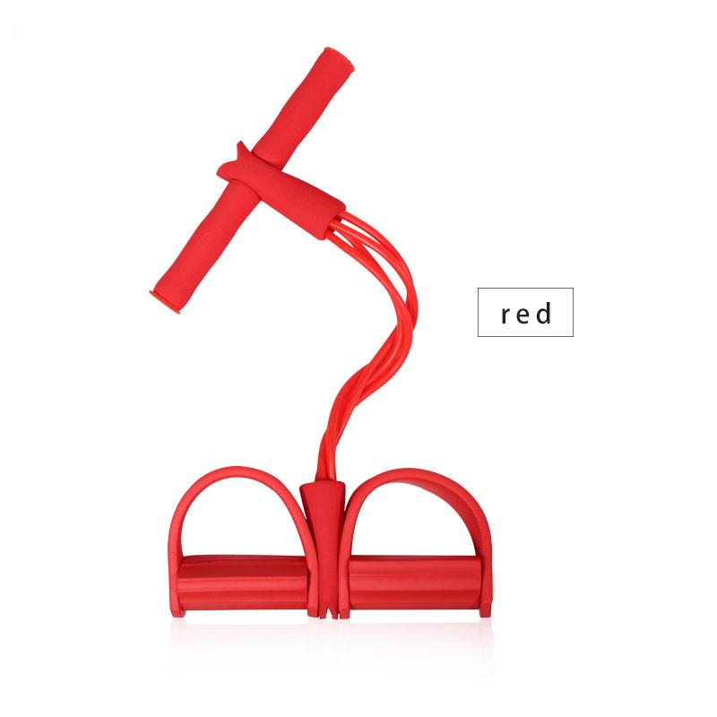 Multifunction Tension Rope, 6-Tube Elastic Yoga Pedal Puller Resistance Band, Natural Latex Tension Rope Fitness Equipment красный