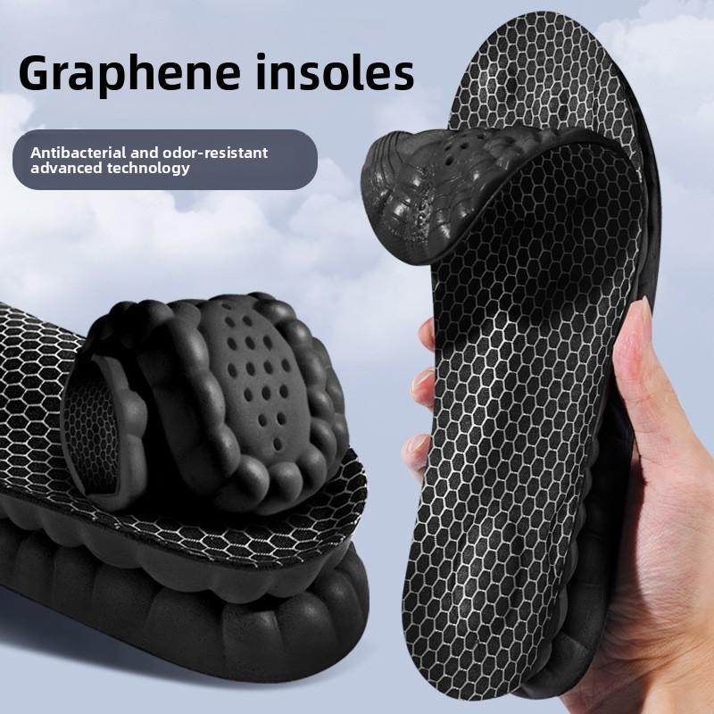 3pair Sports Insole Antibacterial Deodorant Massage Comfortable Sweat Absorption High Elastic Shock Absorption Shoe Sole