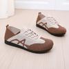 Shoes Women's Spring and Autumn New Retro Breathable One-pedal Color Matching Lace-up Versatile Women's Sneakers