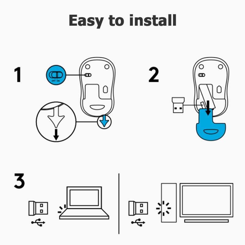 Logitech M221 Wireless Mouse Silent 3-button 1000dpi With 2.4ghz Optical Computer Mouse With USB