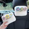 Package Case Flower Plush Car Seat Napkin Holder Paper Napkin Case Car Paper Boxes Car Tissue Box