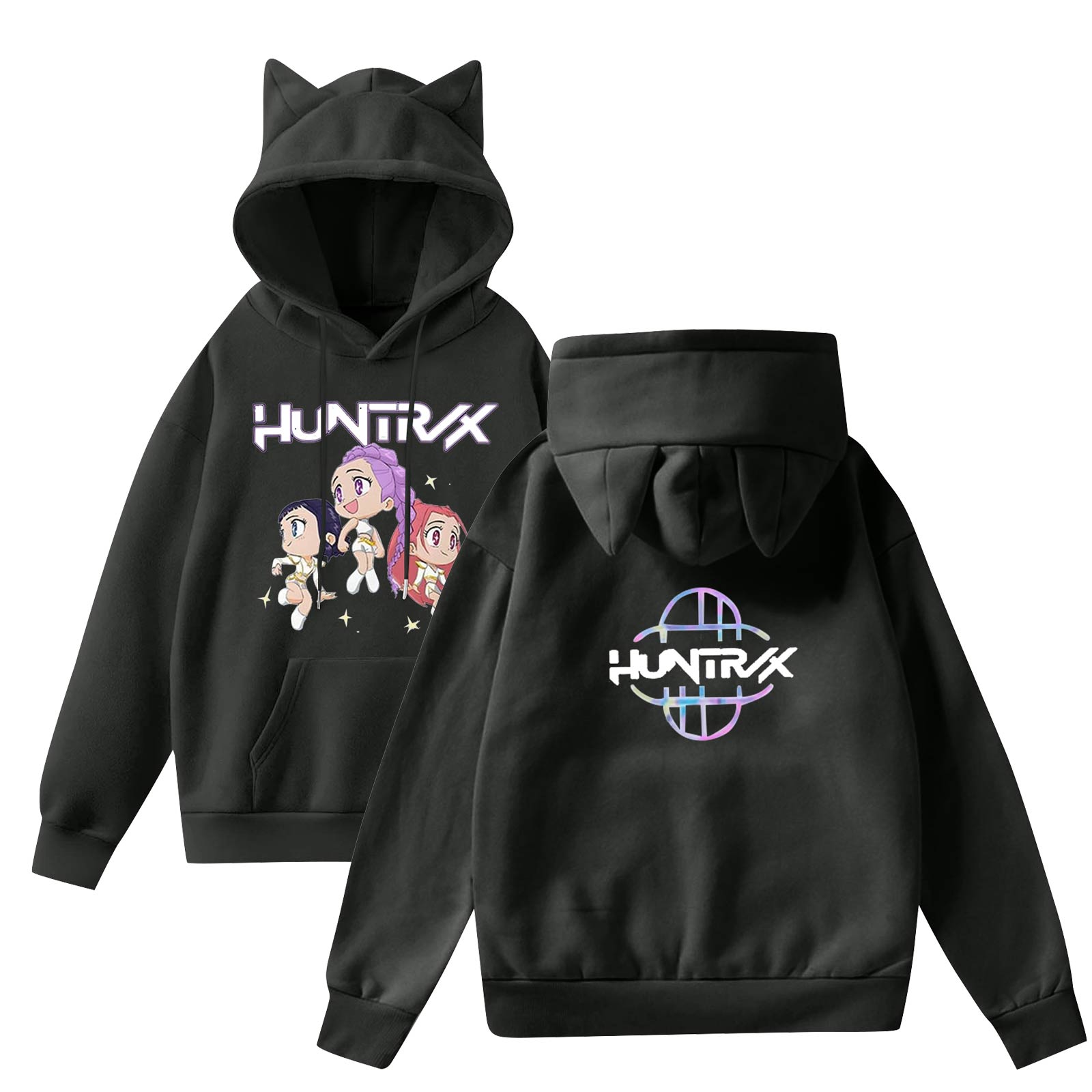 

Женская мода повседневная толстовка с капюшоном с длинным рукавом и круглым вырезом с карманами M