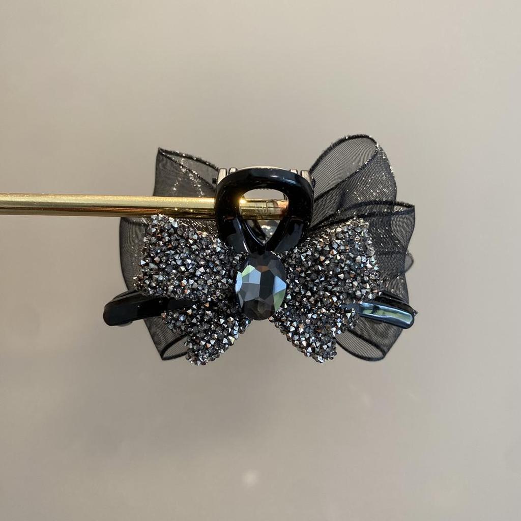 Double-Sided Mesh Bow Claw Clip for Women